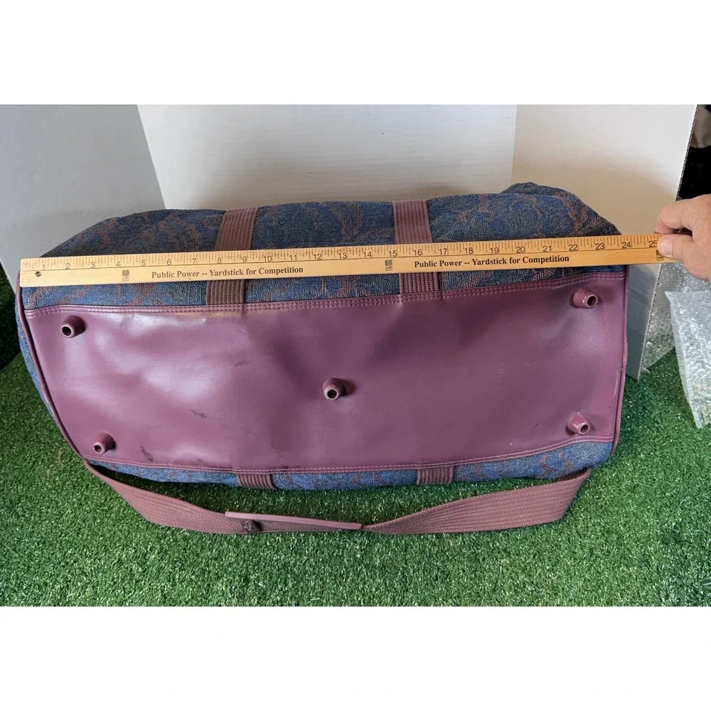 VTG Olympia Traveler's Friend Duffle Bag Floral Print Carry On Weekender Bag‎